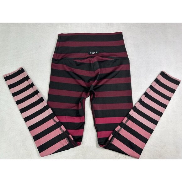 K Deer Cathy Signature Stripe Capri Length High Rise Ombre Leggings Women S Read - Picture 10 of 10